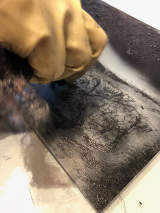 gravure au Carborundum