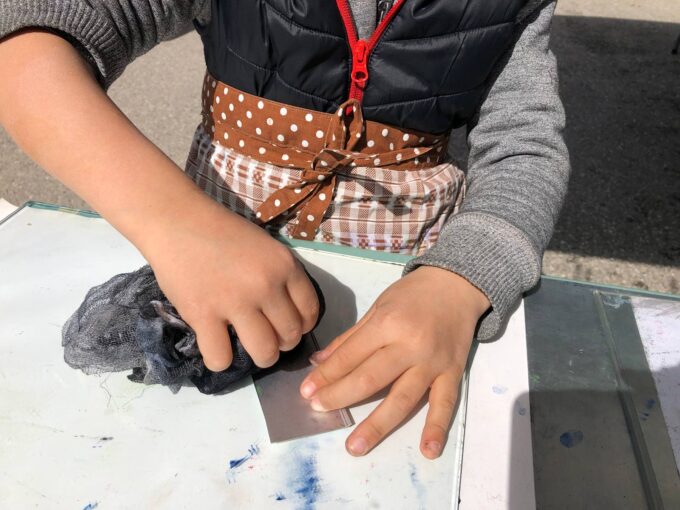 Atelier Migrateurs découverte gravure au parc Bordelais