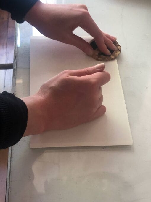 gravure sur bois, tirage au baren, madeleine