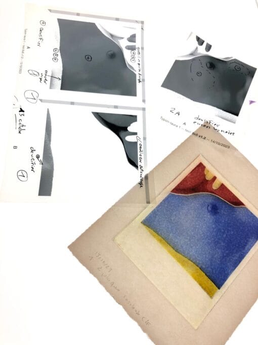 Dominique Martigne - travail préparatoire photogravure
