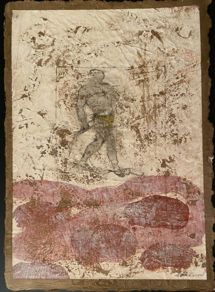 Pierre-Marie Brisson, le semeur, gravure au carborundum