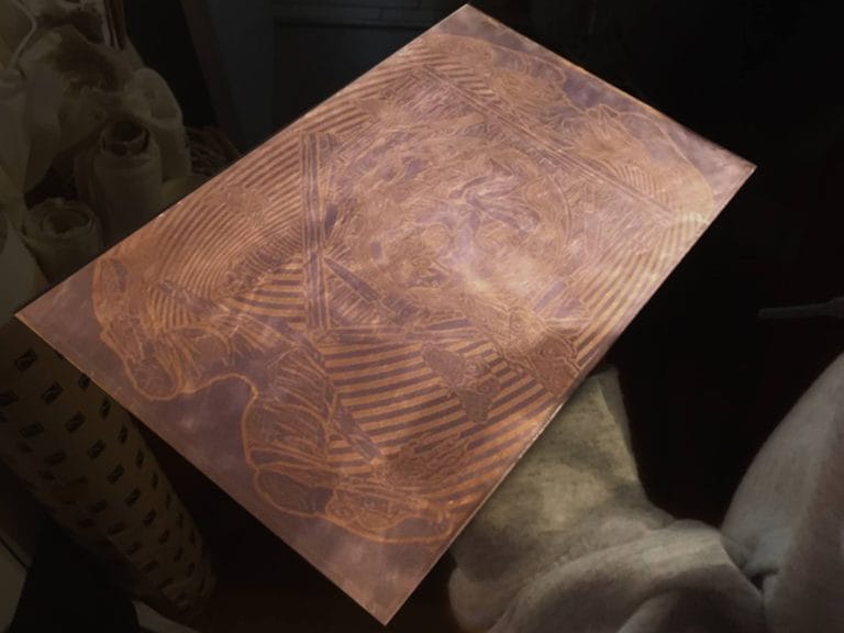 Damien Troadec plaque, photogravure au film polymère