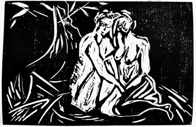 gravure sur bois, tirage d'état, Madeleine